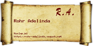 Rohr Adelinda névjegykártya